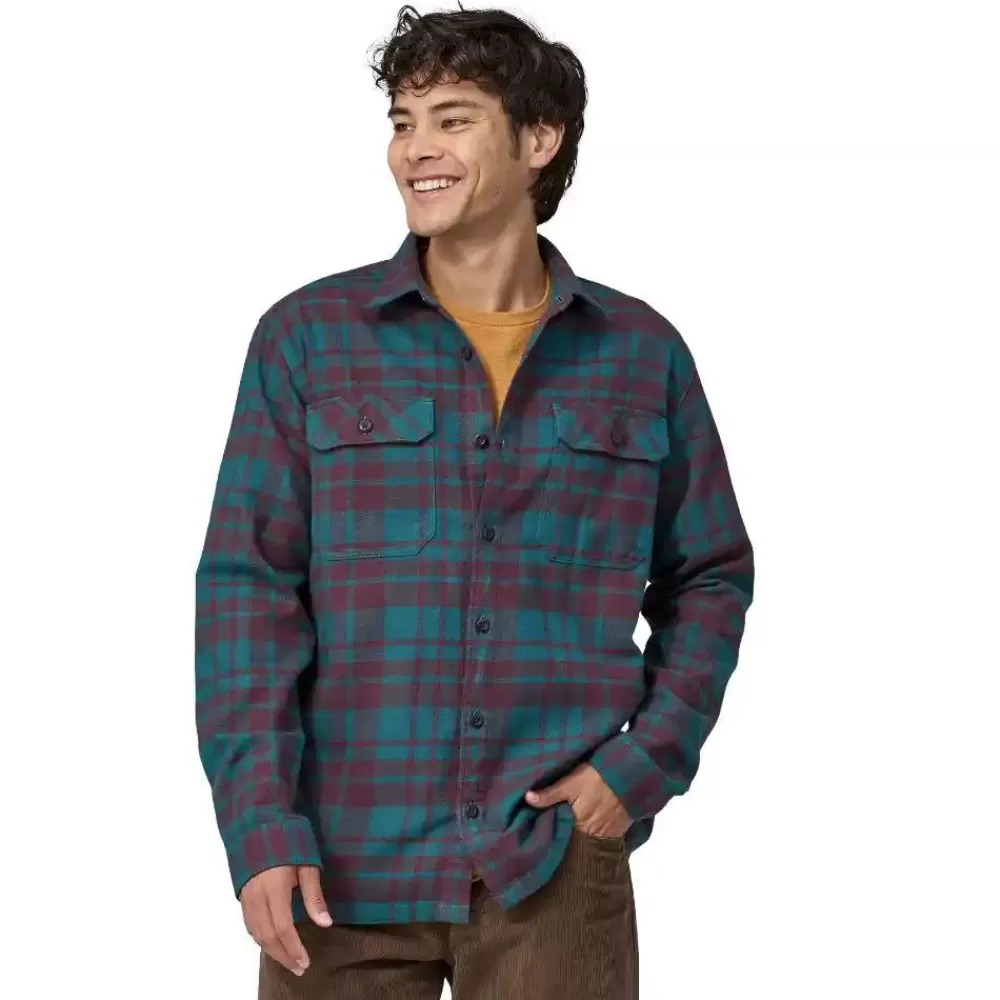 Flash Sale Long-Sleeved Organic Cotton Midweight Fjord Flannel Shirt Men'S Pitkähihaiset Paidat