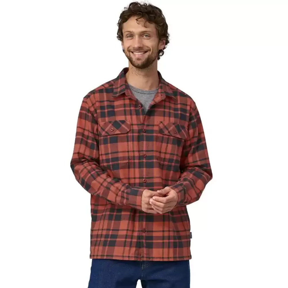 Flash Sale Long-Sleeved Organic Cotton Midweight Fjord Flannel Shirt Men'S Pitkähihaiset Paidat